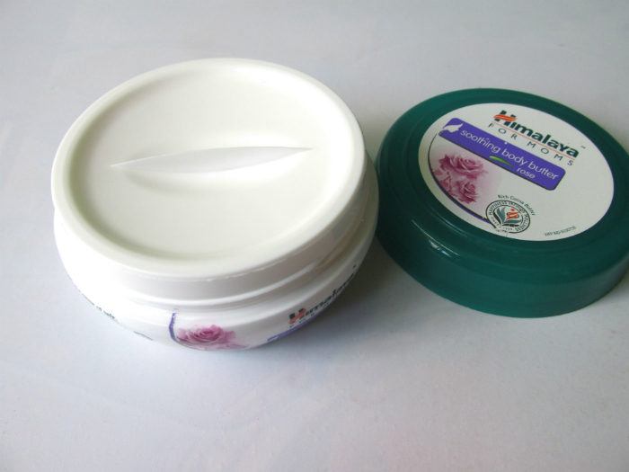 Himalaya Soothing Rose Body Butter open tub