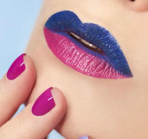 How to wear blue lipstick and nail it like a professional dual