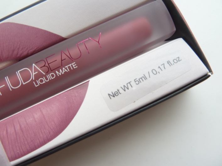 Huda Beauty Liquid Matte Trophy Wife Lipstick full packaging