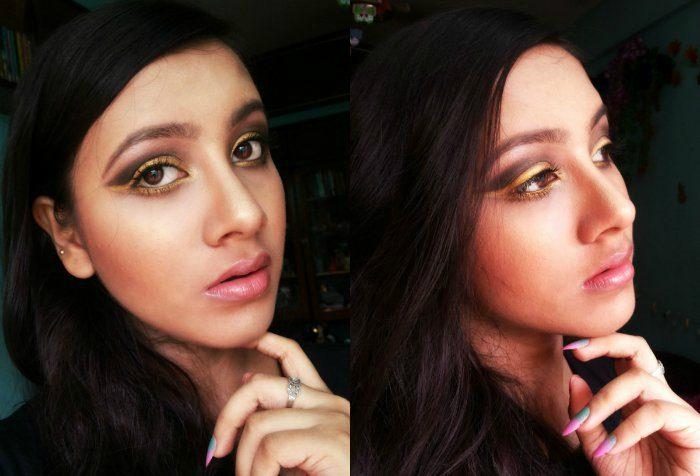 Indian Eye Makeup Gold Eyeshadow