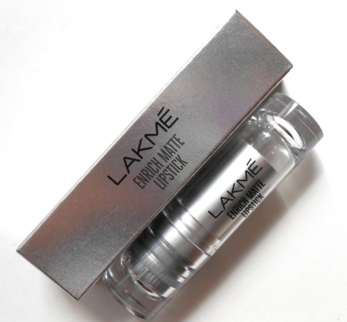 Lakme RM15 Enrich Matte Lipstick outer packaging