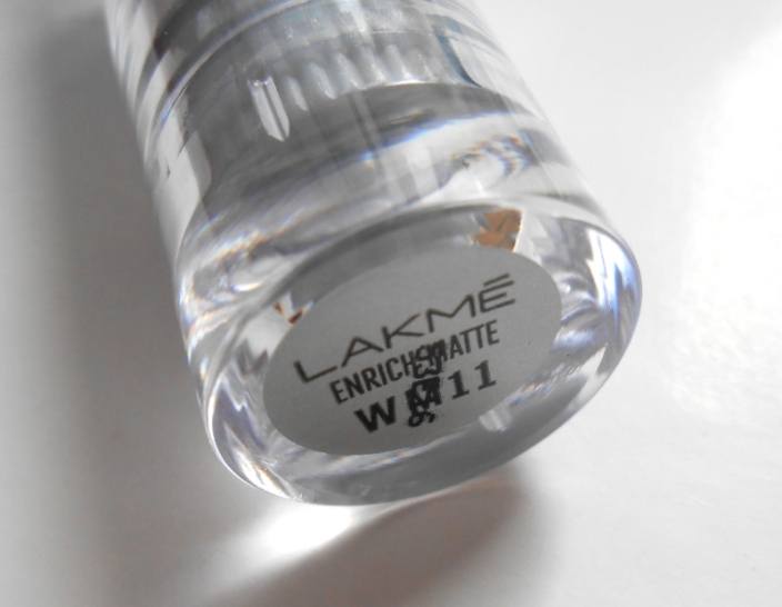 Lakme WM11 Enrich Matte Lipstick shade name