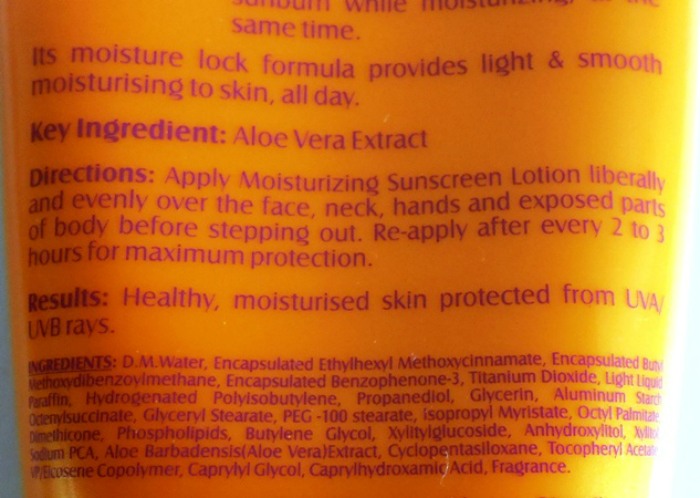 Lotus Herbals Safe Sun Moisturising Sunscreen Lotion with SPF 30 PA++ Review (2)