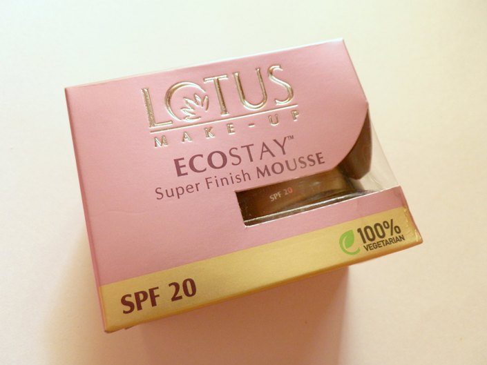 Lotus Makeup Ecostay Super Finish Mousse SPF 20 outer packaging