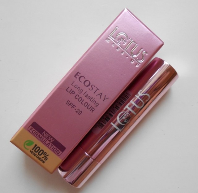 Lotus Makeup Lotus Pink Ecostay Long Lasting Lip Colour packaging