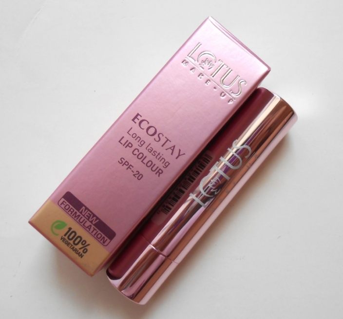 Lotus Makeup Persian Pink Ecostay Long Lasting Lip Colour SPF 20 outer packaging