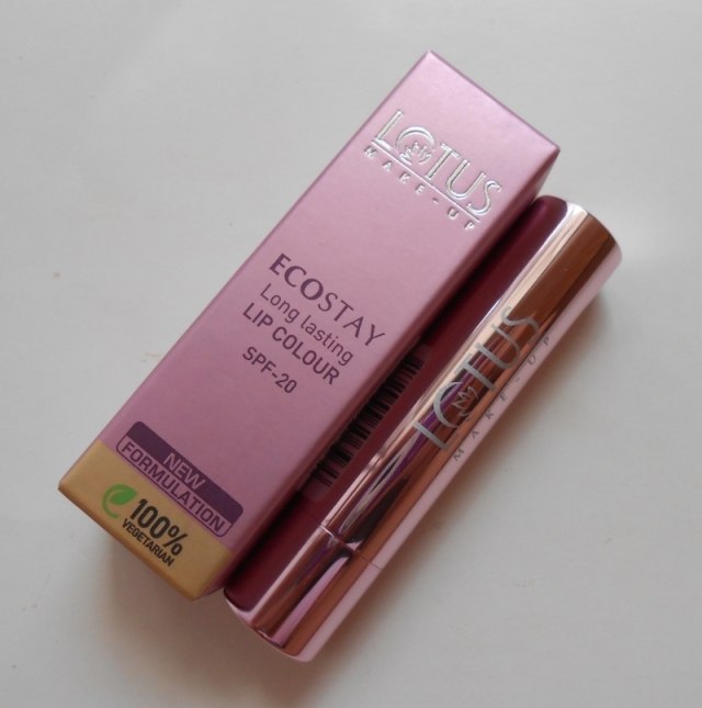 Lotus Makeup Pretty Plum Ecostay Long Lasting Lip Colour outer packaging