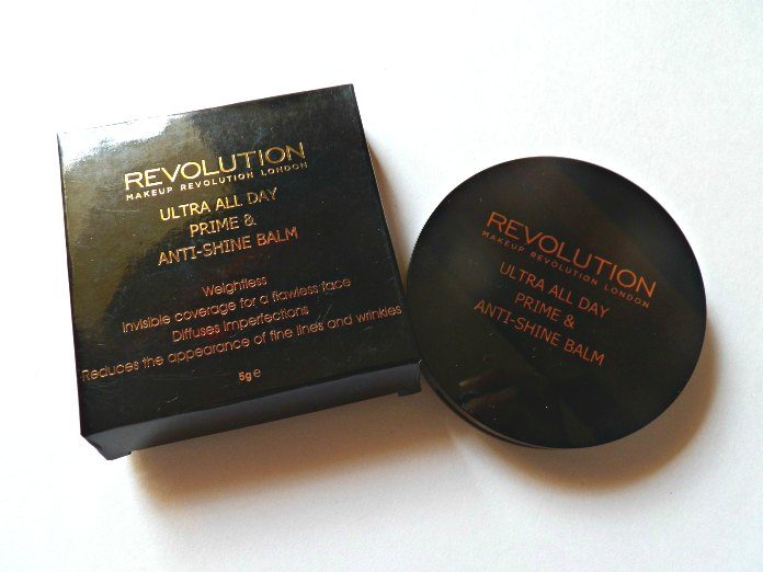 Makeup Revolution Ultra All Day Prime and Anti-Shine Balm outer packaging