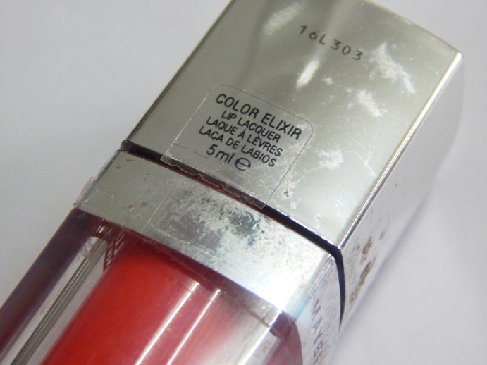 Maybelline Alluring Coral Color Sensational Color Elixir Lip Lacquer details