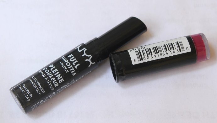 NYX Locked Full Throttle Lipstick packaging