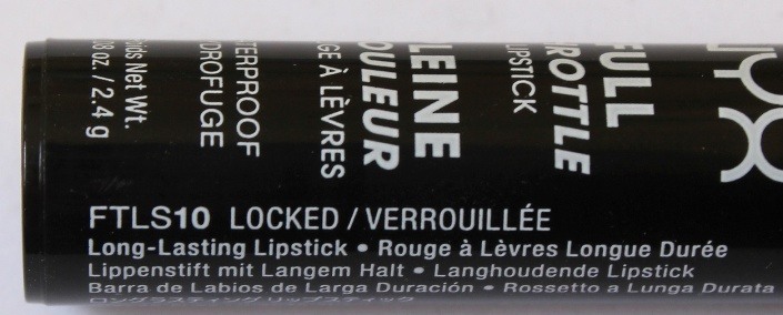 NYX Locked Full Throttle Lipstick shade name