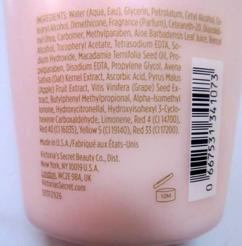 Victoria’s Secret Hydrating Body Lotion Pure Daydream ingredients