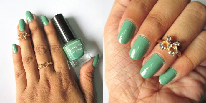 summery light sea green nail color