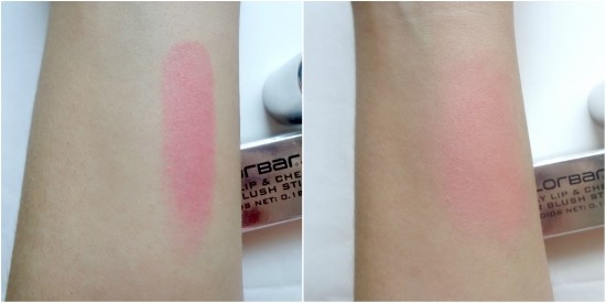 colorbar-coral-sunset-all-day-lip-and-cheek-color-blush-stick-hand-swatch