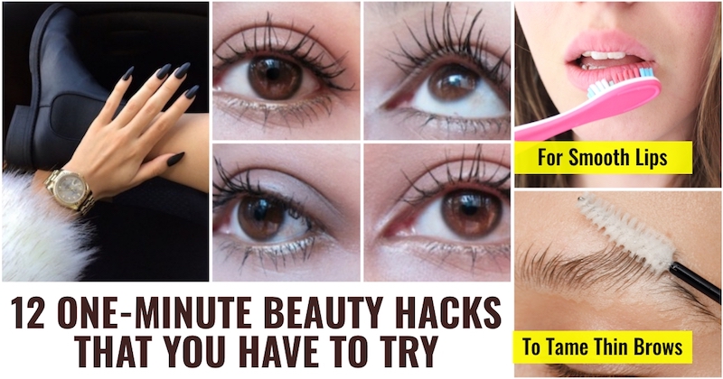 One Minute Beauty Hacks