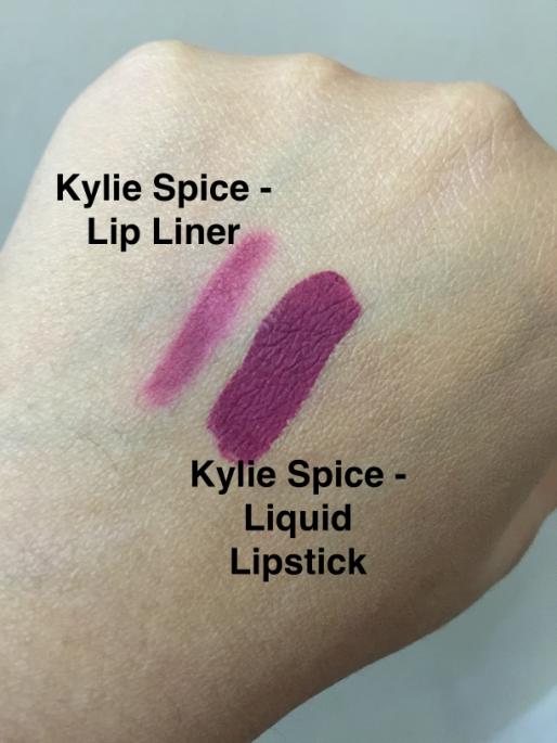 kylie-spice-matte-liquid-lipstick-and-lip-liner-swatch-on-hands