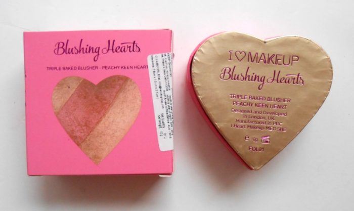 Makeup Revolution London I Heart Makeup Blushing Hearts Peachy Keen Hearts Triple Baked Blusher