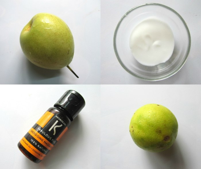 DIY: Face scrub with Pear for soft skin2