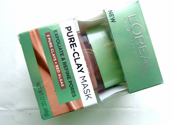 loreal-paris-pure-clay-mask-exfoliate-and-refining-treatment-mask-review