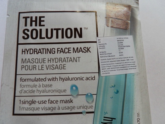 The Face Shop The Solution Hydrating Face Mask label.JPG