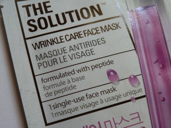The Face Shop The Solution Wrinkle Care Face Mask label