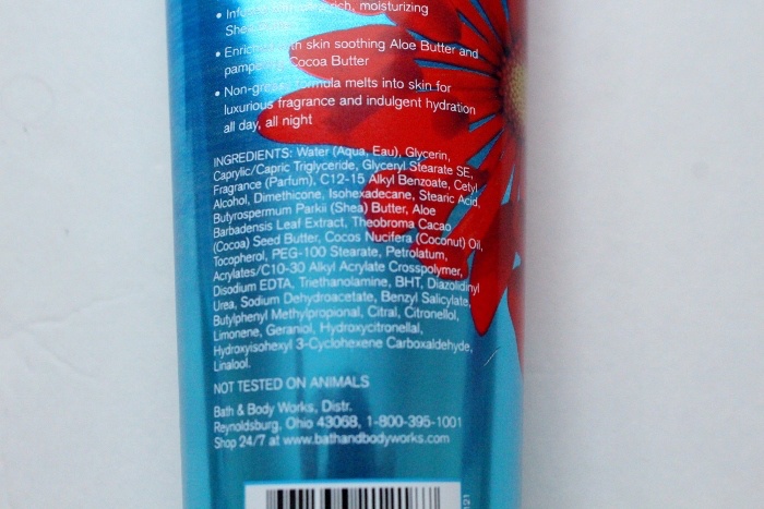 Bath and Body Works Pure Paradise Ultra Shea Body Cream ingredients