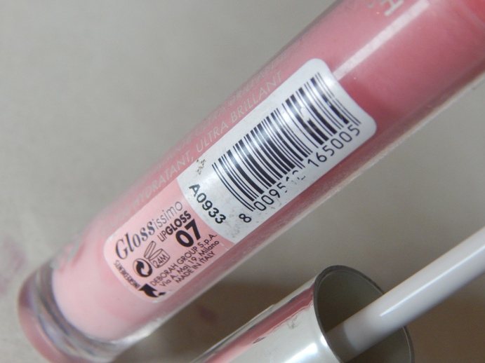 Deborah Milano 07 Pretty Pink Glossissimo Lip Gloss shade name