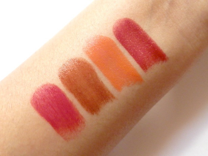 Elle 18 Ruby Red Color Boost Lipstick swatch on hands