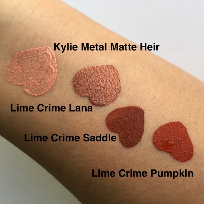 Lime Crime Lana Velvetines Liquid Matte Lipstick swatches