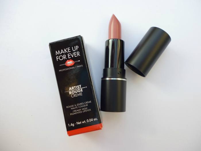 Make Up For Ever C211 Rose Wood Artist Rouge Creme Creamy High Pigmented Lipstick Review