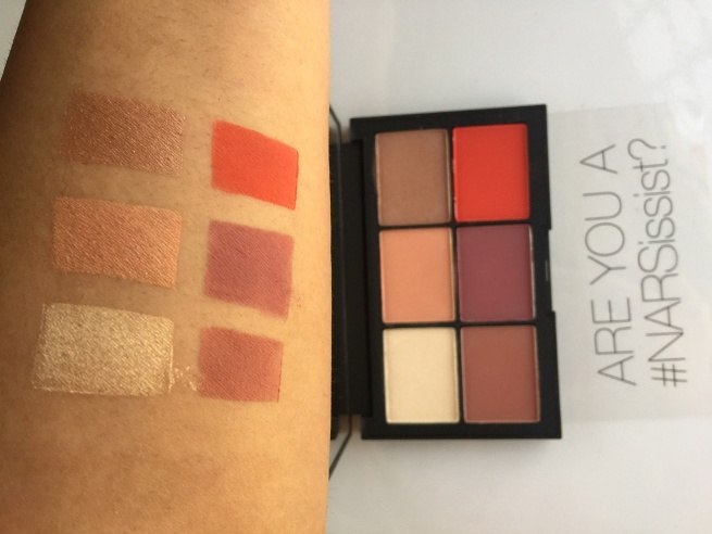 NARS Exhibit A in palette swatches