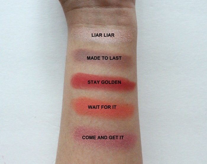 ColourPop Come and Get It Pressed Powder Eyeshadow swatches