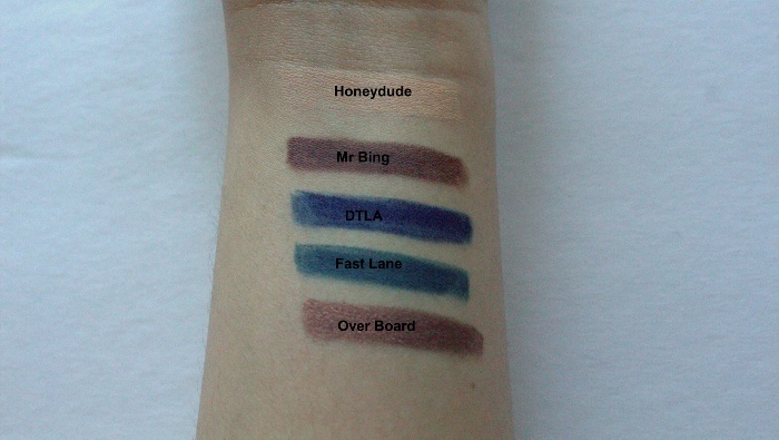 ColourPop Over Board Liner Creme Gel Pencil swatches