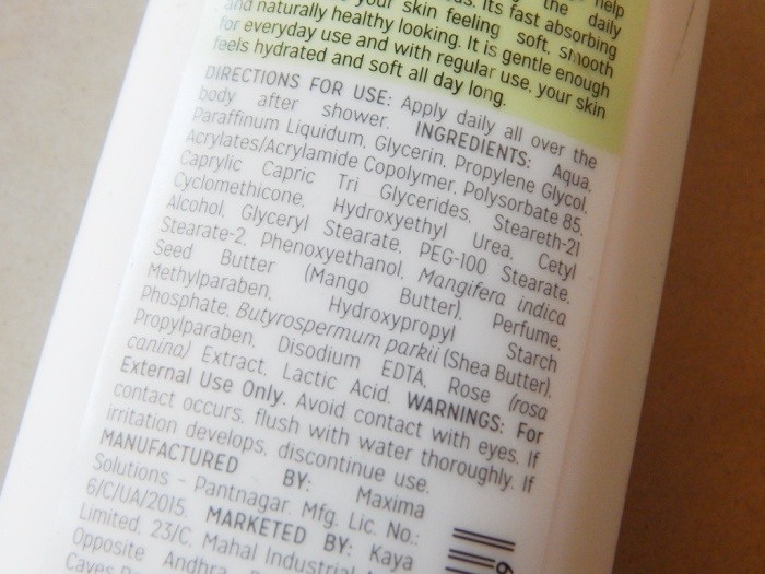 Kaya Body Essential Daily Use Body Lotion Review2