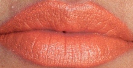 Lakme Dewy Orange lip swatch