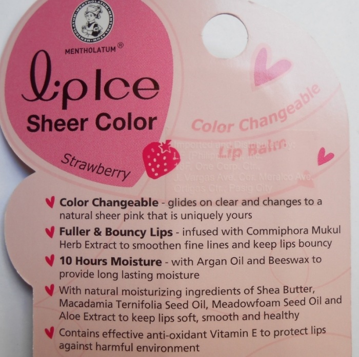 Lip Ice Sheer Color Beeswax and Argan Oil Lip Balm - Strawberry Review3