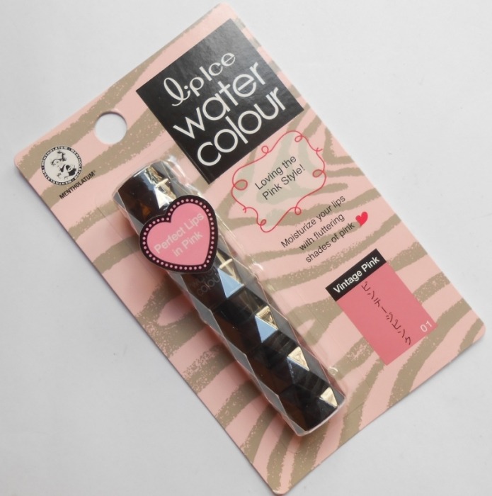 LipIce Water Color - 01 Vintage Pink Review2