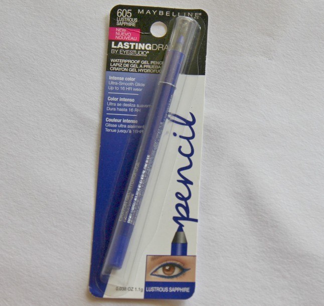 Maybelline Lustrous Sapphire Eyestudio Lasting Drama Waterproof Gel Pencil full packaging