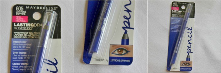 Maybelline Lustrous Sapphire Eyestudio Lasting Drama Waterproof Gel Pencil outer packaging