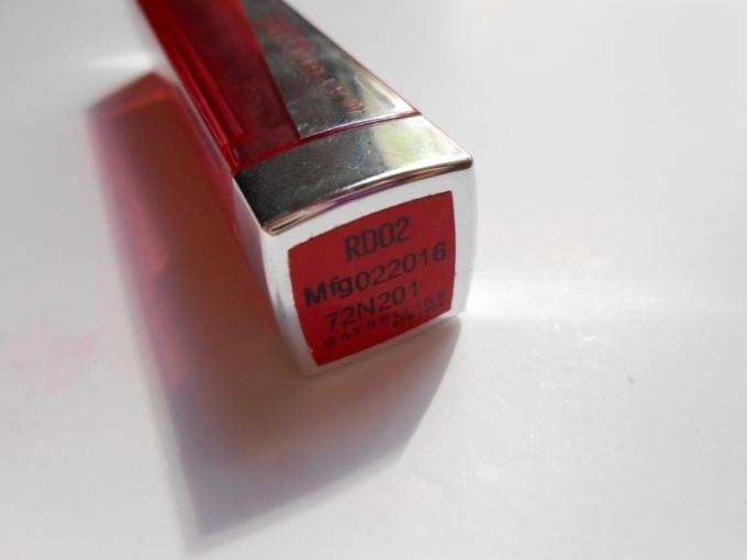 Maybelline RD02 Color Sensational Lip Flush Lipstick shade name
