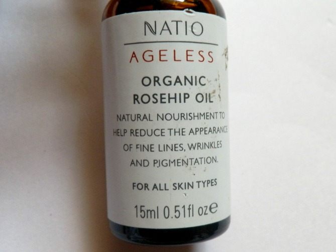 Natio Ageless Organic Rosehip Oil label
