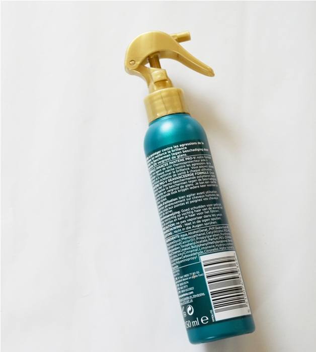 Pantene Spray Brilliance Heat Protection Spray Review3