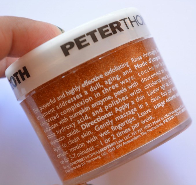 Peter Thomas Roth Pumpkin Enzyme Mask details