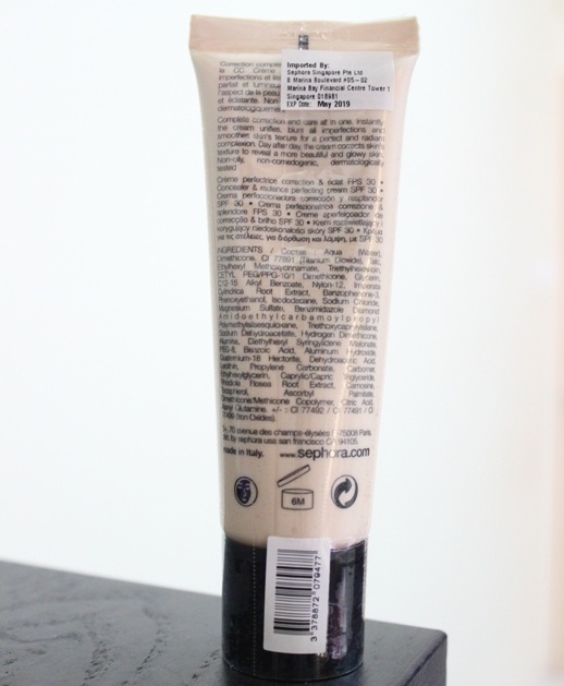 Sephora CC Crème Correction and Radiance Cream ingredients