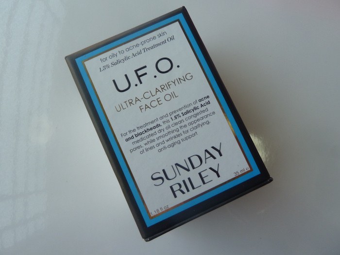 Sunday Riley U.F.O. Ultra-Clarifying Face Oil outer packaging