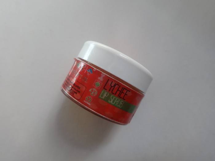 The Nature's Co Lychee Lip Scrub packaging outer
