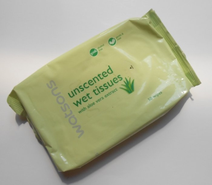 Watsons Unscented Aloe Vera Wet Tissues Review