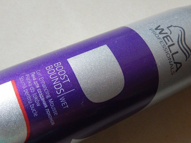 Wella Professionals Boost Bounds Wet Curl Enhancing Mousse label