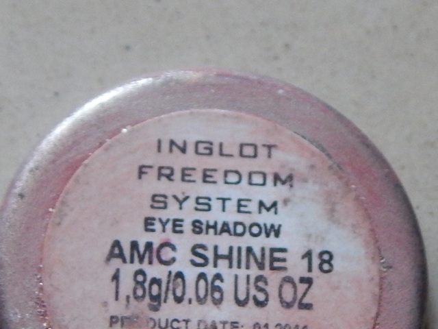 Inglot AMC shine label