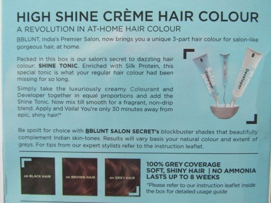 BBlunt Salon Secret High Shine Creme Hair Colour - Chocolate Dark Brown  Review